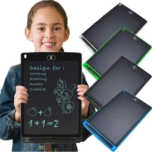 Mandotos 8.5-inch LCD writing tablet for digital drawing, handwriting, and note-taking on a portable, ultra-thin electronic board.
