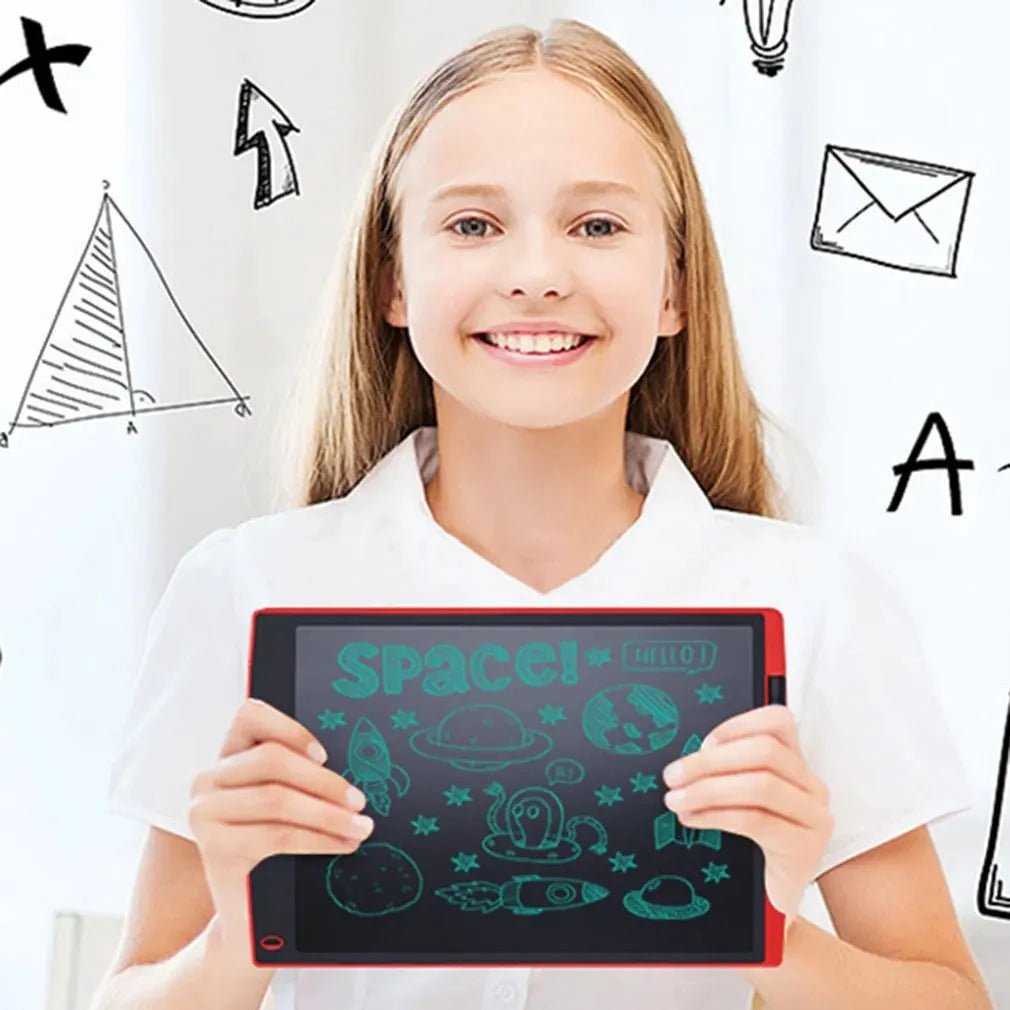 Mandotos 8.5-inch LCD writing tablet with digital drawing and handwriting features, ultra-thin portable electronic drawing board.