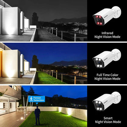 Mandotos 8MP IP camera with 4K resolution, enhanced audio, and night vision for clear security monitoring.