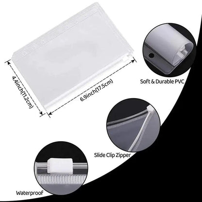 A6 Deluxe Leather Finance Organizer by MANDOTOS with multiple card slots, cash pockets, and a sleek leather finish.