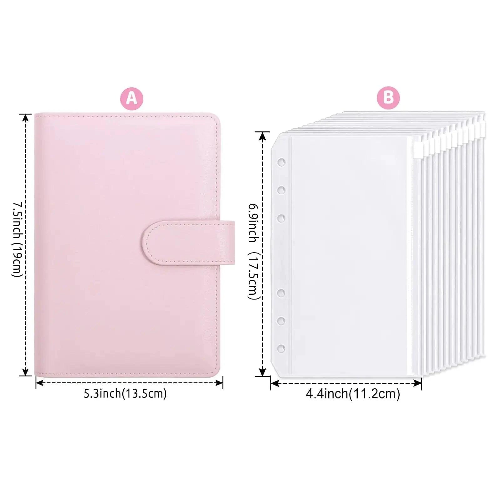 A6 Deluxe Leather Finance Organizer by MANDOTOS, featuring multiple card slots, cash pockets, and a sleek leather finish.
