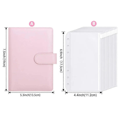A6 Deluxe Leather Finance Organizer by MANDOTOS, featuring multiple card slots, cash pockets, and a sleek leather finish.