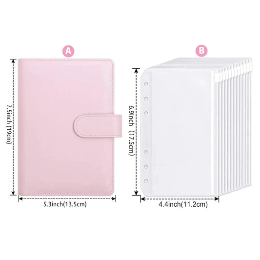 A6 Deluxe Leather Finance Organizer by MANDOTOS, featuring multiple card slots, cash pockets, and a sleek leather finish.