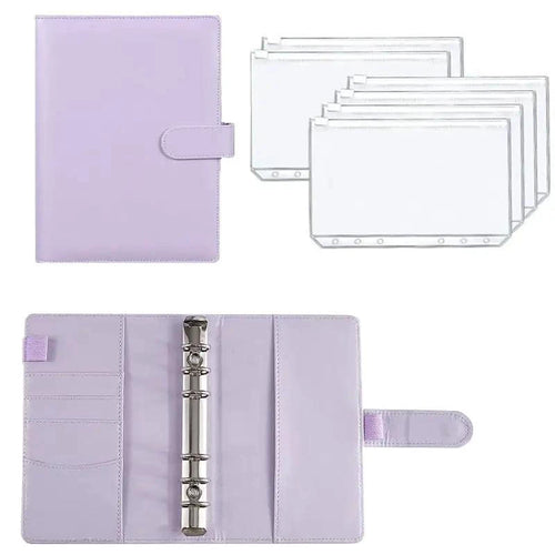 A6 Deluxe Leather Finance Organizer by MANDOTOS with multiple compartments for receipts, cards, and financial documents.