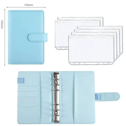 A6 Deluxe Leather Finance Organizer by MANDOTOS, featuring multiple card slots, cash pockets, and a sleek leather finish.