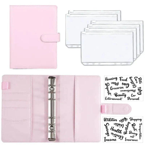 A6 Deluxe Leather Finance Organizer by MANDOTOS with multiple card slots, cash pockets, and a sleek brown leather finish.