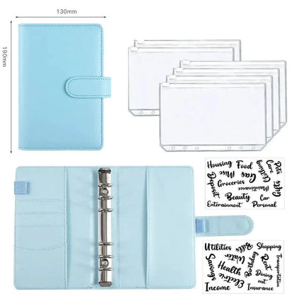 A6 Deluxe Leather Finance Organizer by MANDOTOS with multiple card slots, cash pockets, and a sleek, professional design.
