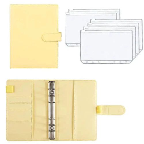 A6 Deluxe Leather Finance Organizer by MANDOTOS with multiple card slots, cash compartments, and a sleek, professional design.