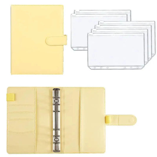 A6 Deluxe Leather Finance Organizer by MANDOTOS with multiple card slots, cash compartments, and a sleek, professional design.