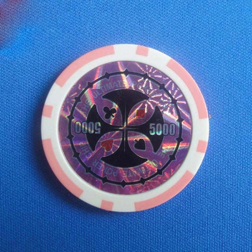 Mandotos ABS plastic high-end poker and baccarat chips in two vibrant colors for casino game play.