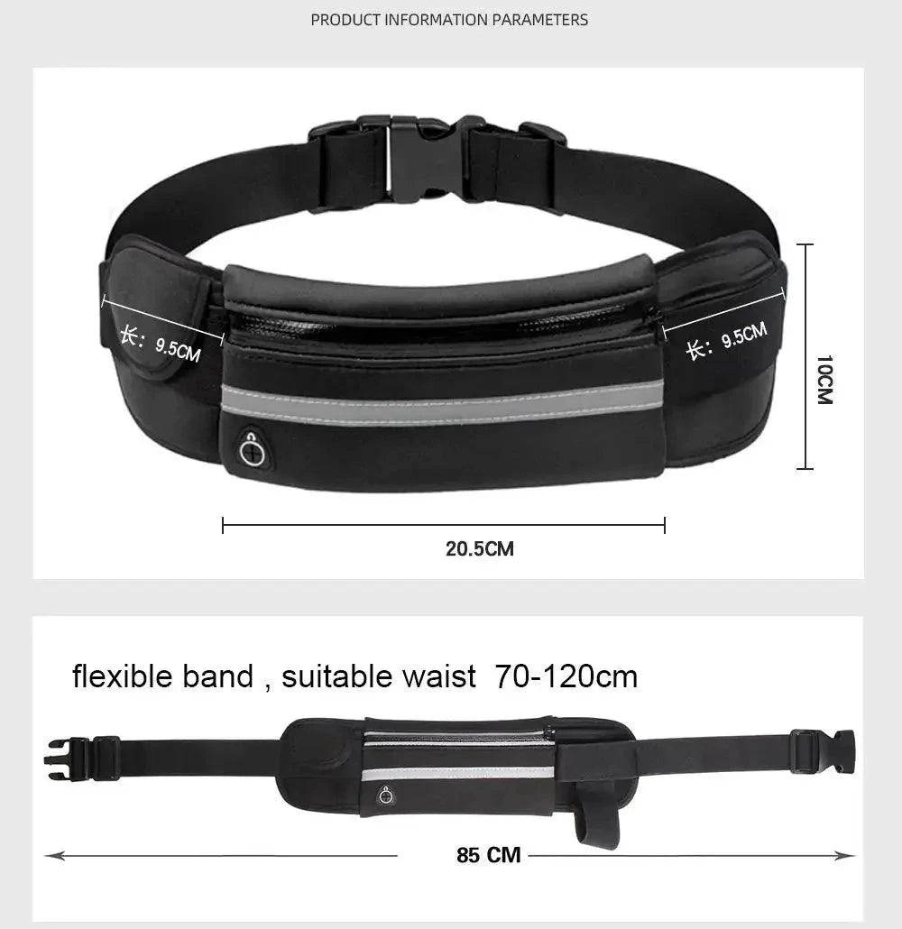 Mandotos Active Essentials waist bag with adjustable strap and multiple compartments for convenient storage.