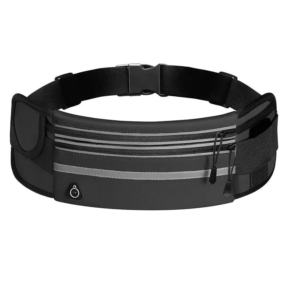 Mandotos Active Essentials waist bag with adjustable strap and multiple compartments for convenient storage during workouts.
