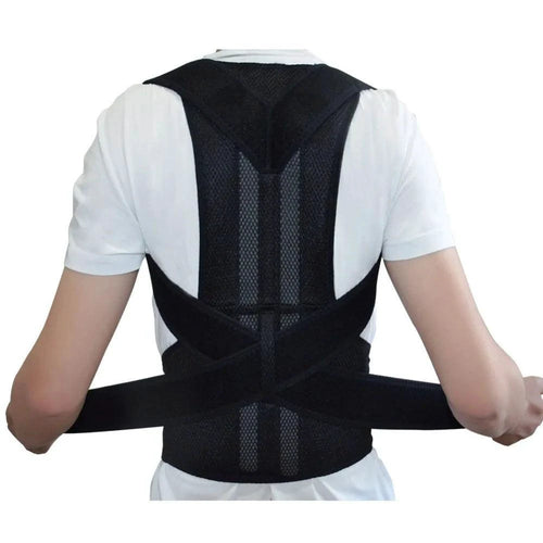 Mandotos adjustable back brace and posture corrector supporting proper spinal alignment and comfort.