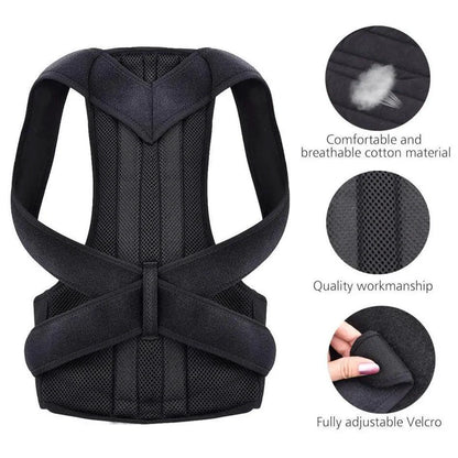 Mandotos adjustable back brace and posture corrector, designed to support proper spinal alignment and improve posture.