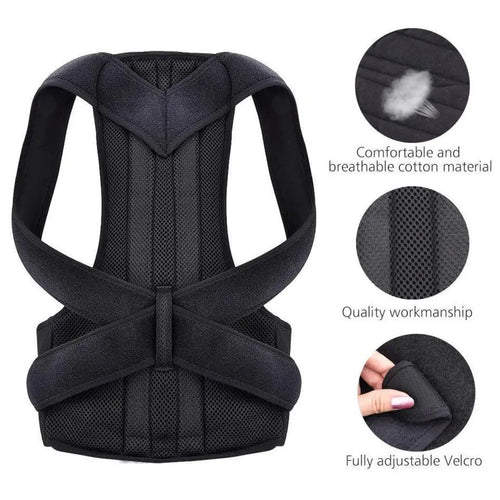 Mandotos adjustable back brace and posture corrector, designed to support proper spinal alignment and improve posture.