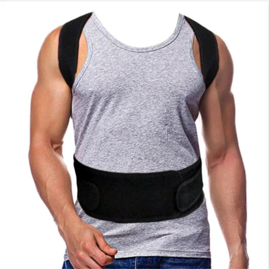 Mandotos adjustable back brace posture corrector supporting proper alignment and back support for improved posture.