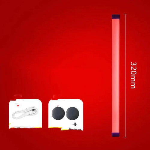 Mandotos adjustable portable LED fill light showing customizable brightness and color settings for photography and video use.
