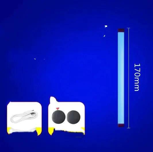 Mandotos adjustable portable LED fill light with customizable brightness and color settings, suitable for photography and videography.