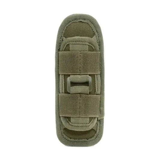 Mandotos Adventure Belt with flashlight carrier, durable nylon strap and adjustable fit for outdoor activities and hands-free lighting.