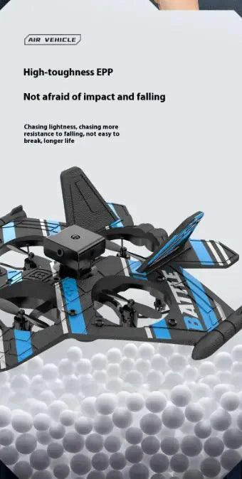 Mandotos Adventure Bubble Flyer RC plane with colorful design and remote control, ready for outdoor flying fun.