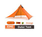 Mandotos Adventure Comfort camping tent set up outdoors, showing spacious interior and durable weather-resistant fabric.