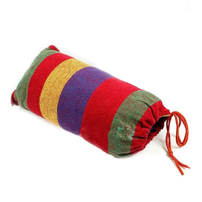 Mandotos Adventure Ready Hammock hanging between trees, lightweight and durable for camping and outdoor relaxation.