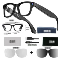 Mandotos AI Camera Smart Glasses with built-in camera, sleek design, and smart features for hands-free photography and video.
