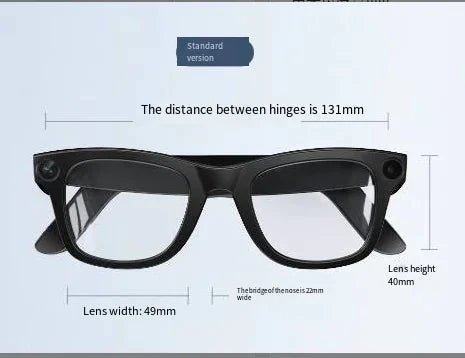 Mandotos AI Camera Smart Glasses with sleek design, featuring built-in camera and smart technology for hands-free photography.
