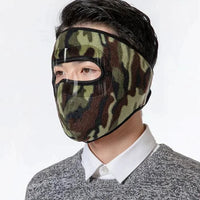 Mandotos Airy Outdoor Face Cover worn over nose and mouth, lightweight breathable fabric for outdoor protection.