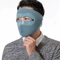 Mandotos Airy Outdoor Face Cover shown on a person, lightweight and breathable fabric for outdoor protection.