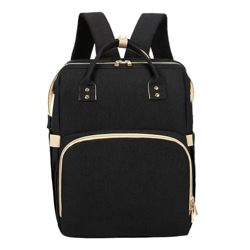 Mandotos all-in-one stroller diaper backpack with multiple compartments, adjustable straps, and convenient design for parents.