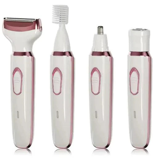 Mandotos all-in-one women's grooming epilator with multiple attachments for hair removal and skin care.