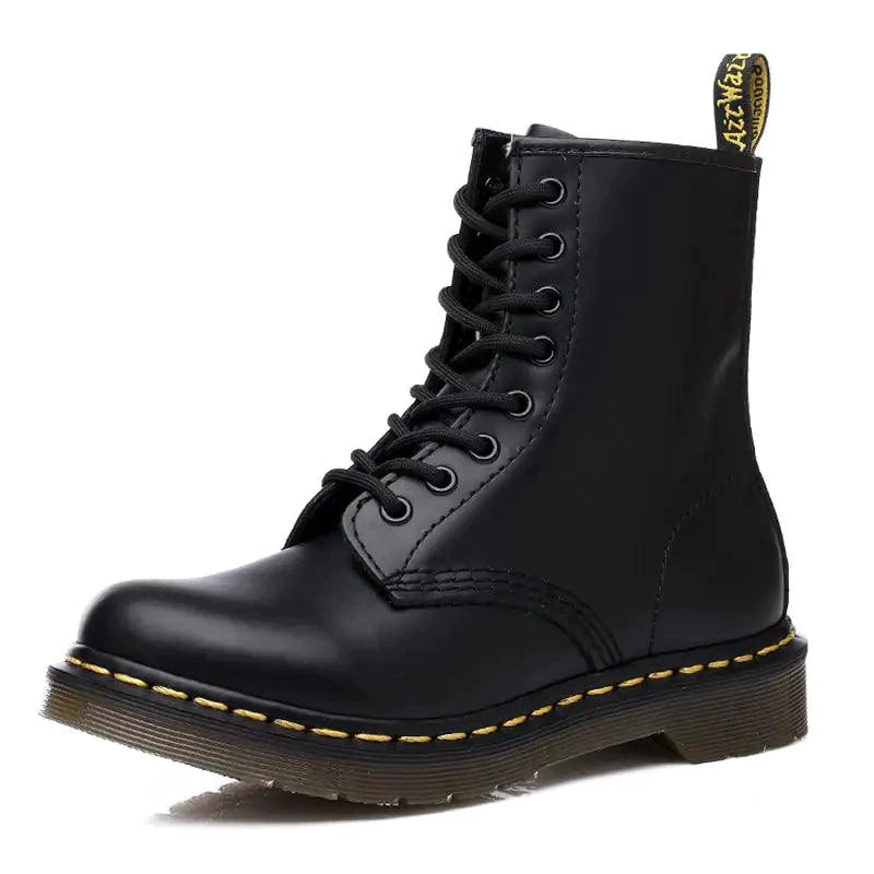 Mandotos all-season leather boots featuring a sleek design, durable leather material, and comfortable ankle height for versatile wear.