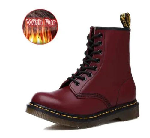 Mandotos all-season leather boots with sturdy soles, stylish design, and ankle-high fit for versatile wear.