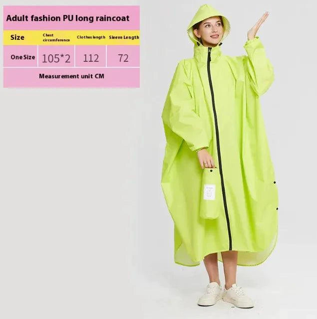 Mandotos all-weather cyclist raincoat shown in dark color with hood, waterproof material, and reflective details for outdoor cycling.