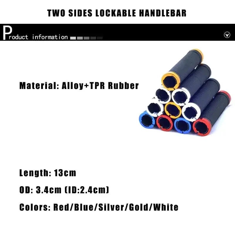 Mandotos Alloy Ultimate Comfort Bike Grips with ergonomic design for a secure, comfortable hold during cycling rides.