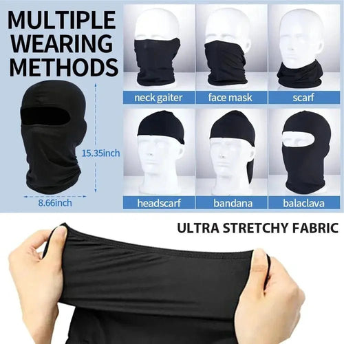 Mandotos Alpine full face cover with adjustable straps and breathable fabric for outdoor winter protection.