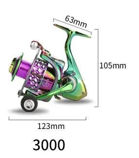 Mandotos AluSpin Reel Master fishing reel with metal spool and ergonomic handle, designed for smooth casting and durability