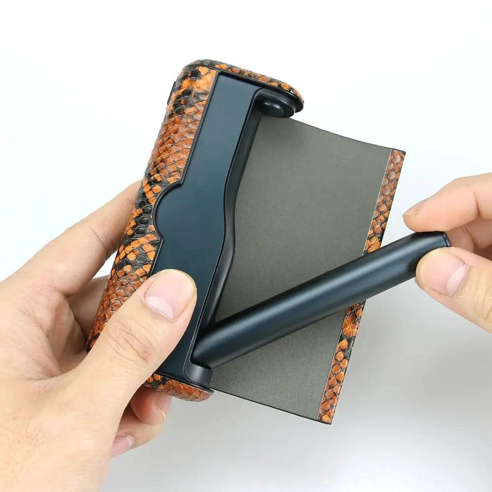 Mandotos animal snake leather case with textured snake pattern, designed for stylish protection of your device or accessories.