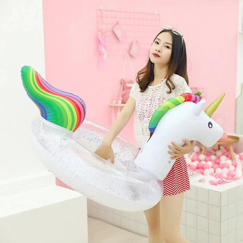 Mandotos Aqua Leisure pool ring float with colorful inflatable design, perfect for relaxing in the pool on a sunny day.