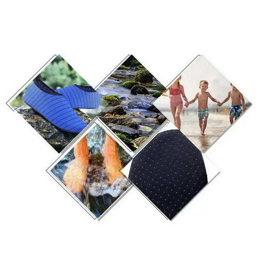 Mandotos AquaFlex unisex water shoes with quick-dry fabric, flexible sole, suitable for beach, yoga, and swimming activities.