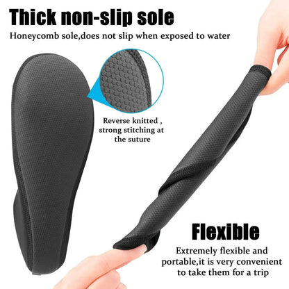 Mandotos AquaFlex unisex water shoes with quick-dry fabric, flexible sole, suitable for beach, yoga, and swimming activities.