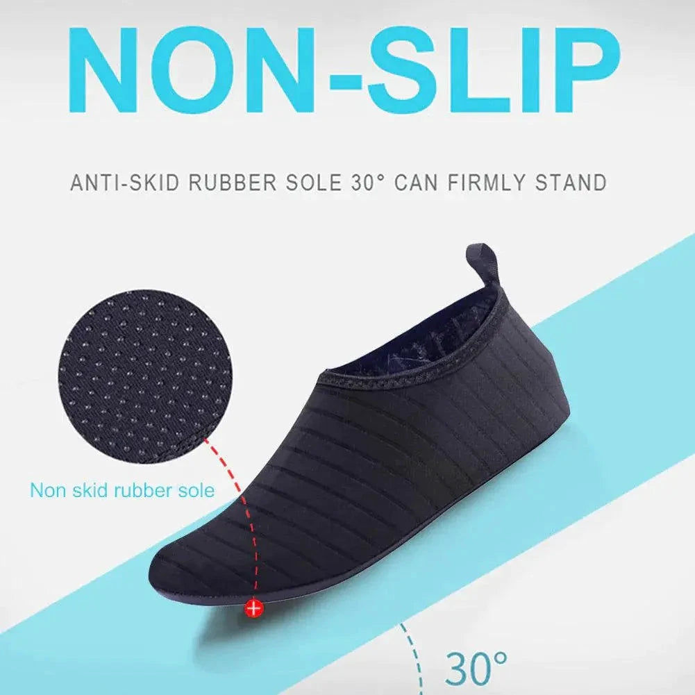 Mandotos AquaFlex unisex water shoes with quick-dry fabric, designed for beach, yoga, and swimming activities.