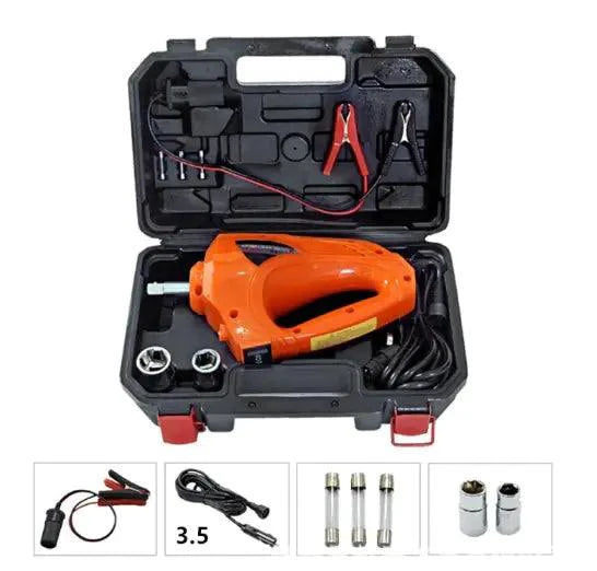 Mandotos Auto Electro-Lift Jack showing its compact design and control panel for vehicle lifting.