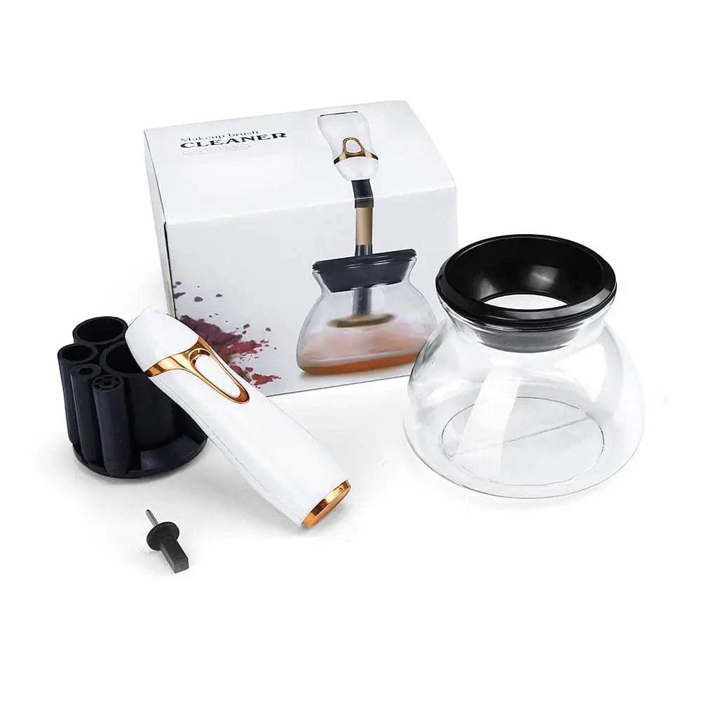 Mandotos automatic makeup brush cleaner machine for quick, efficient cleaning of makeup brushes.