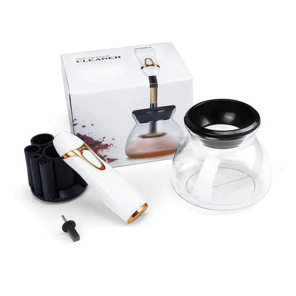 Mandotos automatic makeup brush cleaner machine for quick, efficient cleaning of makeup brushes.