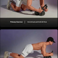 Mandotos Automatic Rebound Abdominal Wheel for core workouts, featuring a sturdy handle and rebound mechanism.