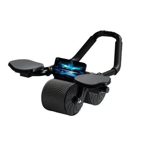 Mandotos automatic rebound abdominal wheel for core workout, featuring a sturdy handle and smooth rolling mechanism.