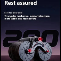 Mandotos automatic rebound abdominal wheel for core strengthening and exercise, featuring a compact design and ergonomic handles.