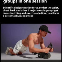 Mandotos Automatic Rebound Abdominal Wheel for core workouts, featuring a sturdy handle and rebound mechanism for effective exercise.